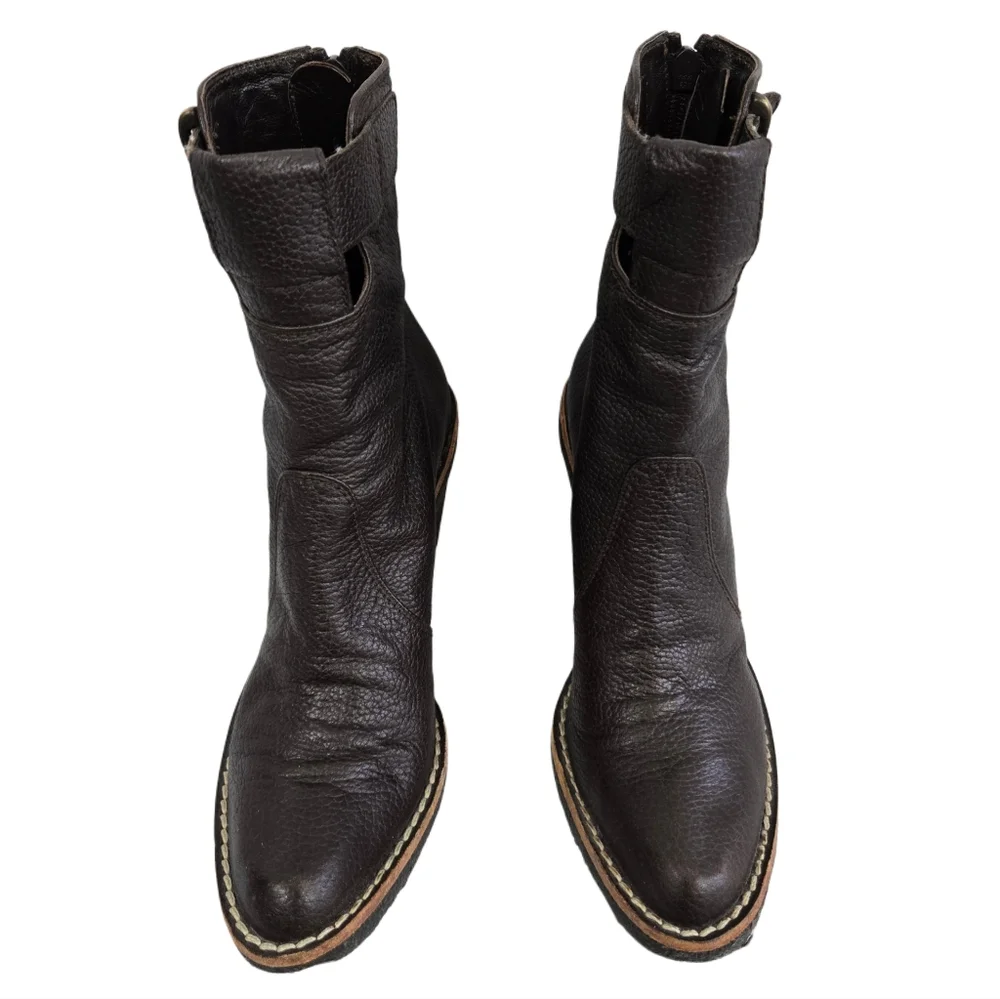 Stuart Weitzman Brown Heeled Ankle Boots